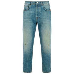 Amish Light Blue Cotton Jeans Men